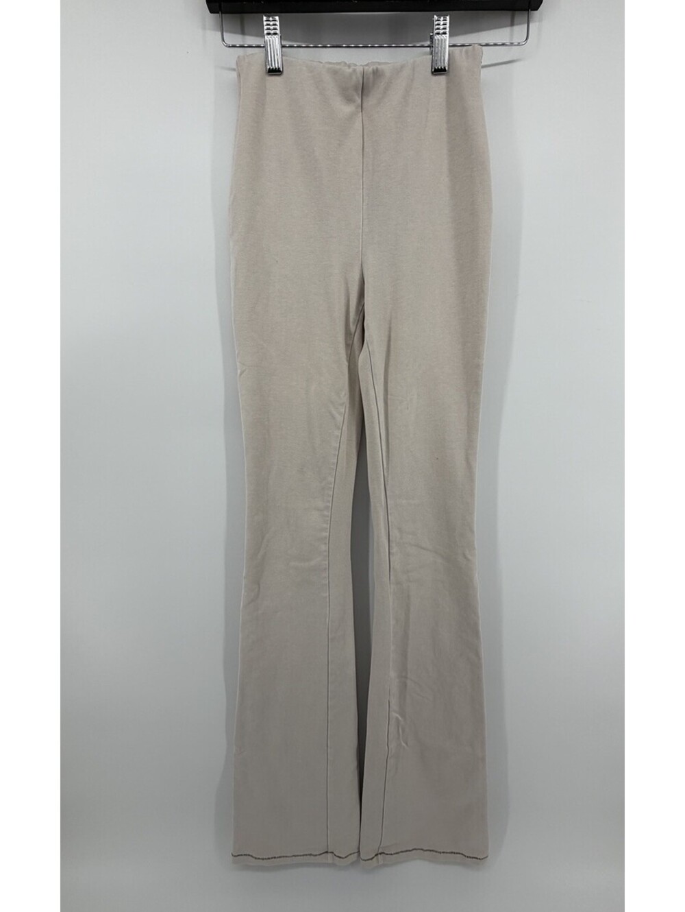 SKIMS Beige Taupe Flare Pants Stretch Pull On Lounge Leggings Size XS Long